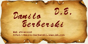Danilo Berberski vizit kartica